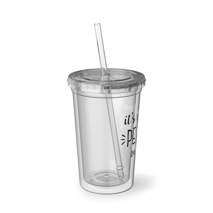 16oz Plastic Cup Humorous Awkwardly Introverts Sarcastic Mockeries Line Pun Ridiculous