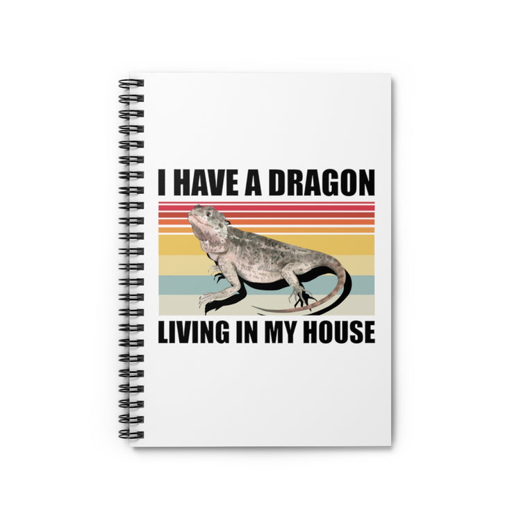 Spiral Notebook  Hilarious Reptile Lounge-Lizard Viviparous Geckos Lovers Humorous Amphibians