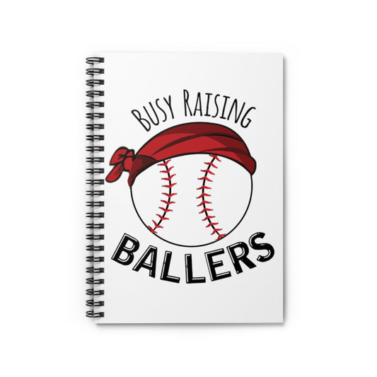 Spiral Notebook  Humorous Busiest Mommas Parenting Illustration Baseball  Hilarious Working