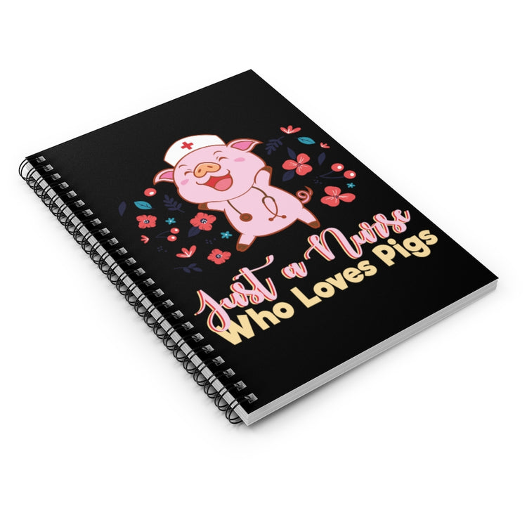 Spiral Notebook  Funny Novelty Tropical Gift  Humorous Whassup Flockers? Flamingo Party Men Women