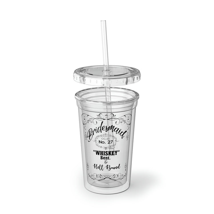 16oz Plastic Cup Funny Bridal Drinking Bachelorettes  Wedding Bride Bridesmaids Partying Sayings Whiskey