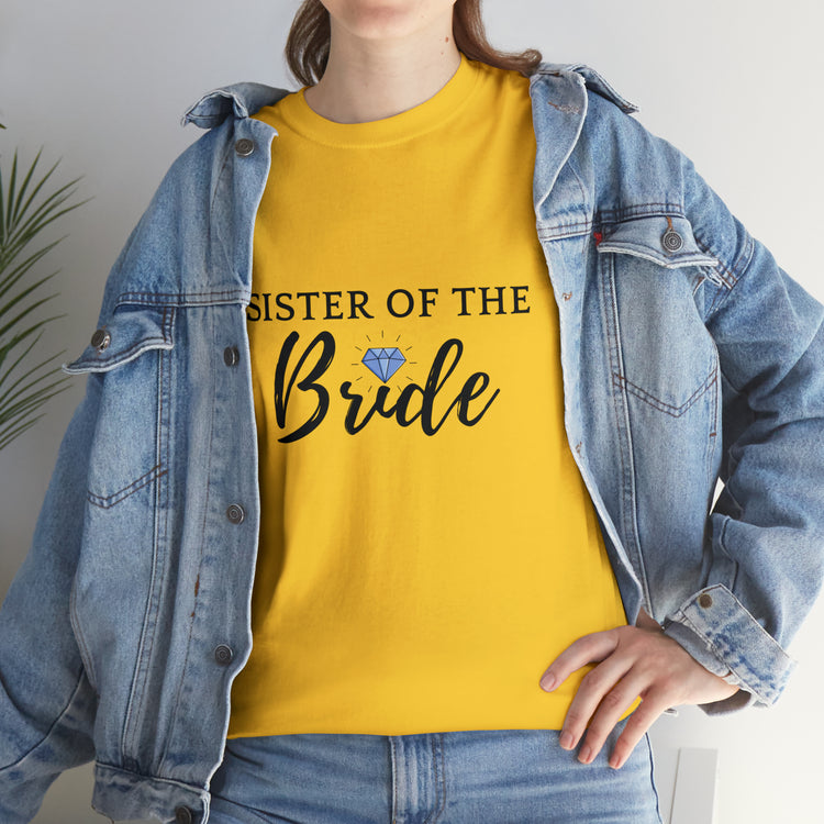 Shirt Funny Supportive Sibling Of Fiancée Bachelorette Bridal Bridesmaid Engagement T-Shirt Unisex Heavy Cotton Tee