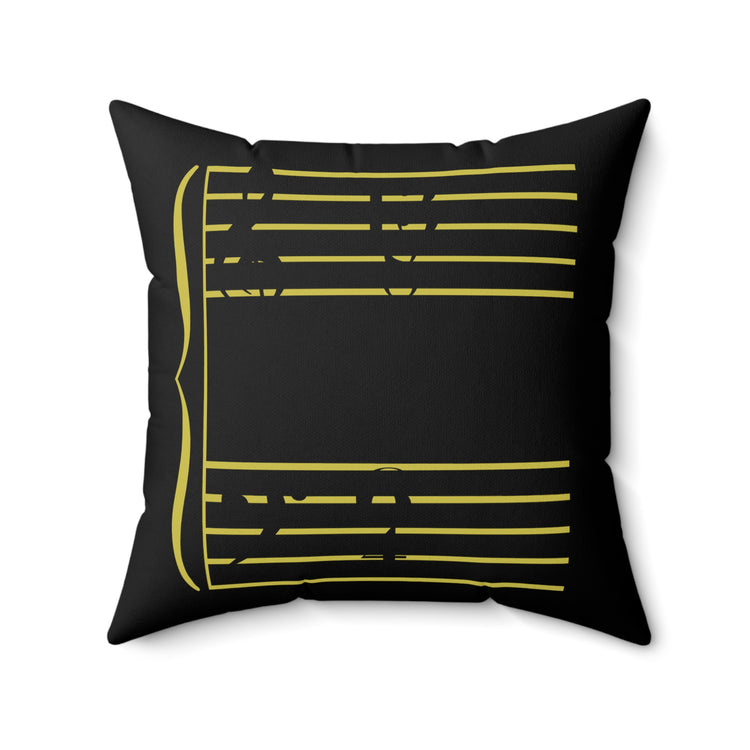 These Are The Difficult Times Funny Musician Men W Spun Polyester Square Pillow