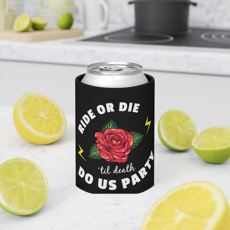 Beer Can Cooler Sleeve  Funny Bridal Bachelorettes Festivities Illustration Sayings Hilarious