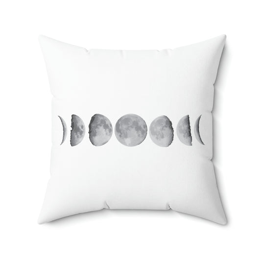 Phases of Moon Spun Polyester Square Pillow