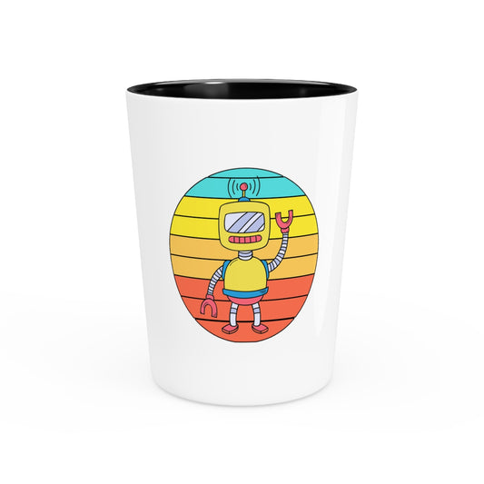 Shot Glass Party Ceramic Tequila  Novelty Vintage AI Mechanical Machines Enthusiast  Cute Old-Fashioned Cybernetic Men Women