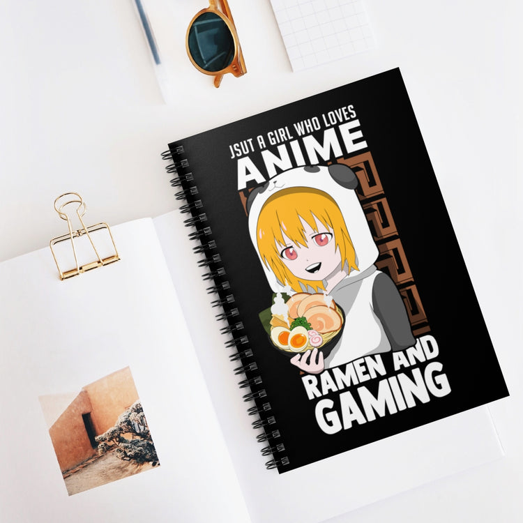 Spiral Notebook  Funny Retro Anime Sarcastic Statements Pun Women Men Manga Hilarious Gamers Sarcasm Animation Gags Sayings