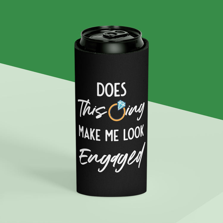 Beer Can Cooler Sleeve Humorous Delighted Fiancee Sarcastic Puns Hilarious Bragging Bride Mockeries Wedding