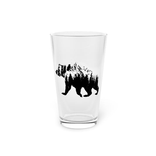 Beer Glass Pint 16oz Bear National Park For Camping Hiking Travel