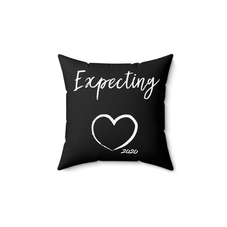 Expecting A Baby On 2020 Baby Bump Spun Polyester Square Pillow