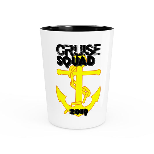 Shot Glass Party Ceramic Tequila  Funny Novelty Cruise Squad Retro Vintage Cruise Squad Men Women