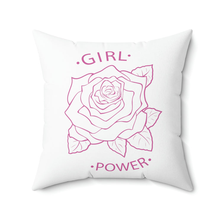 Girl Power Women Spun Polyester Square Pillow