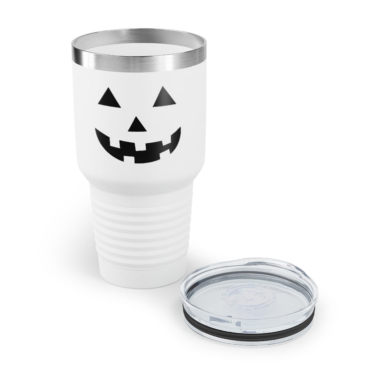 30oz Tumbler Stainless Steel Colors  Humorous Pumpkins Illustration Tricks Treats Enthusiasts Pun Hilarious Tricking