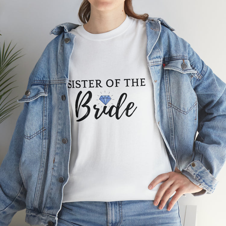 Shirt Funny Supportive Sibling Of Fiancée Bachelorette Bridal Bridesmaid Engagement T-Shirt Unisex Heavy Cotton Tee