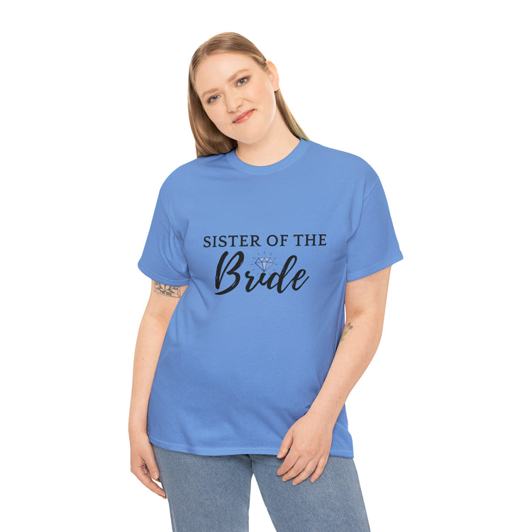 Shirt Funny Supportive Sibling Of Fiancée Bachelorette Bridal Bridesmaid Engagement T-Shirt Unisex Heavy Cotton Tee