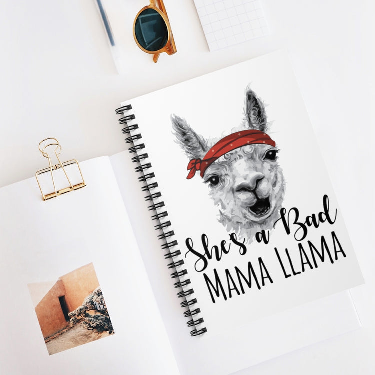 Spiral Notebook  Funny Mom Alpaca Llama Peru Enthusiast Vintage Women Saying Humorous Alpacas Sassiest Sayings Mockery Gags