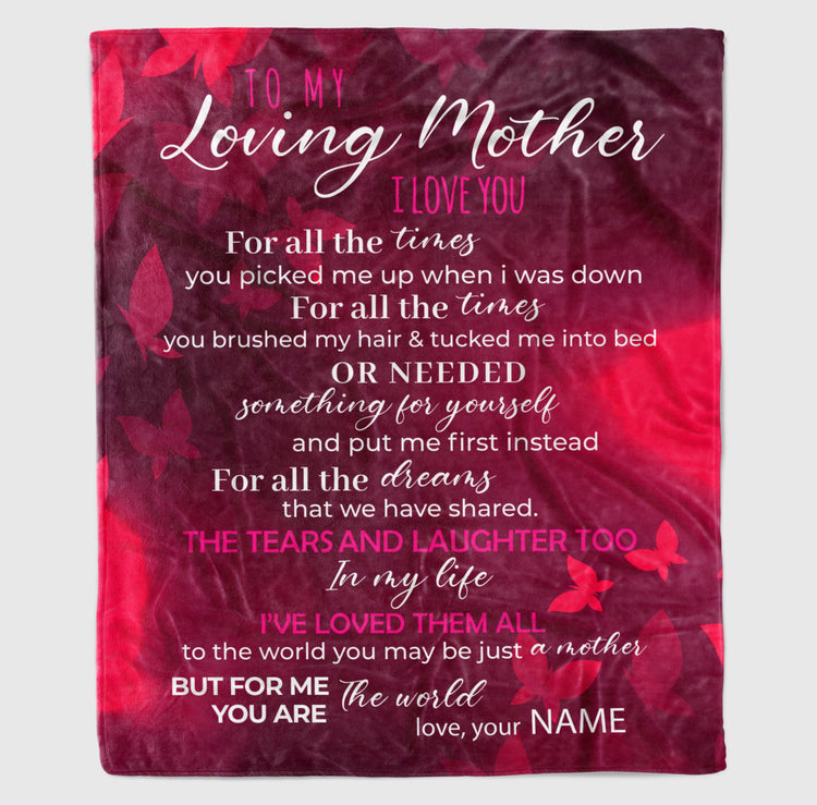 Personalized Daughter To Mom Name Blanket