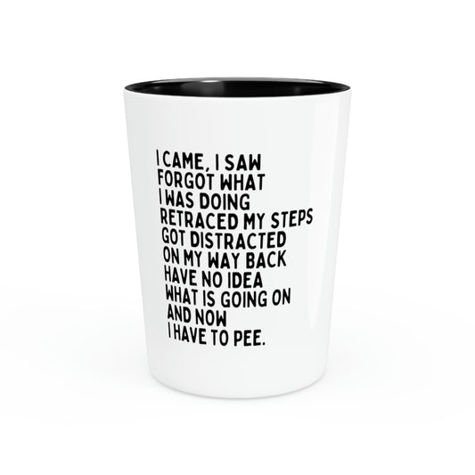 Shot Glass Party Ceramic Tequila Hilarious Forgetful Introverts Statements Mockery Hilarious Introverted Pun Line