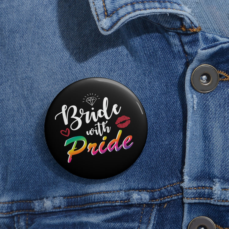 Humorous Pinback Button Pin Badge LGBTQ Bridal Appreciation Graphic Puns Hilarious Supportive Bridesmaid Illustration