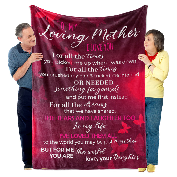 Personalized Daughter To Mom Name Blanket