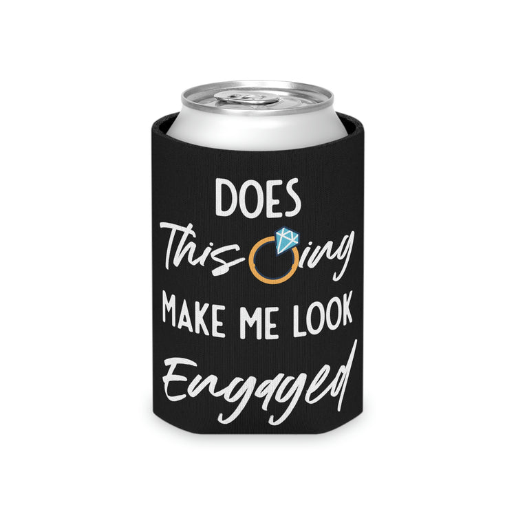 Beer Can Cooler Sleeve Humorous Delighted Fiancee Sarcastic Puns Hilarious Bragging Bride Mockeries Wedding