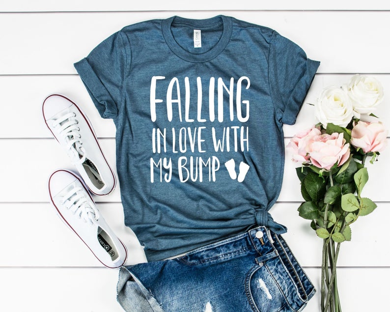 Falling In Love With My Bump Maternity T Shirt - Teegarb