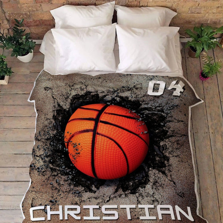 Customized Name Basketball Blanket