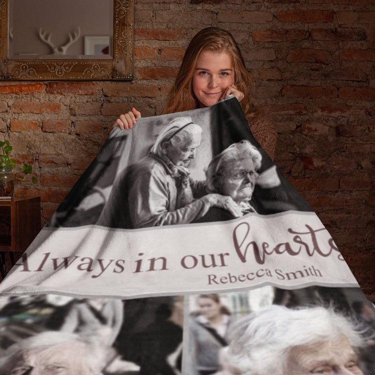 Custom Memorial Photo Blanket to your Loss Loved Ones