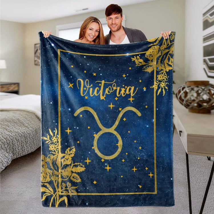 Personalized Zodiac Sign Astrology Blanket