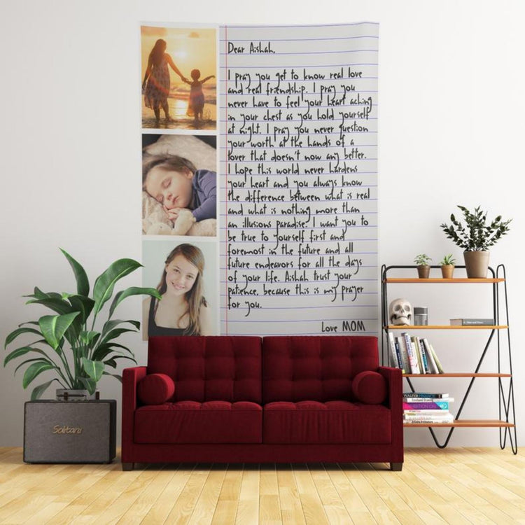 Customized Photo Love Letter Tapestry