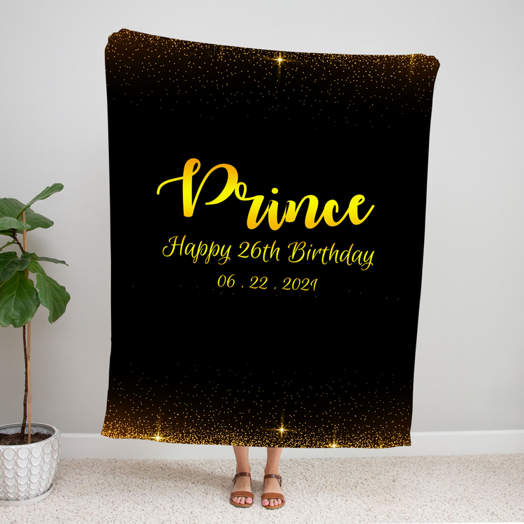Personalized Name Birthday Blanket