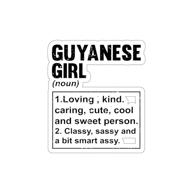 Sticker Decal Humorous Guyanese Girl British Nationalism Pun Enthusiast Novelty Patriotic Stickers For Laptop Car