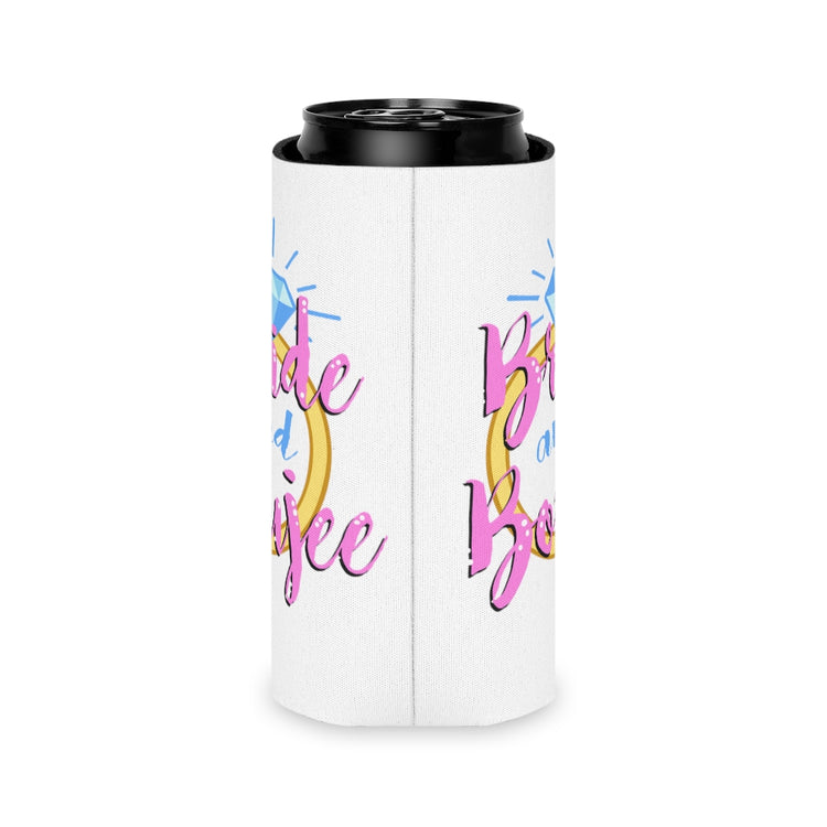 Beer Can Cooler Sleeve  Humorous Drinking Bride Sarcastic Engagement Bridal Funny Hilarious Vodka