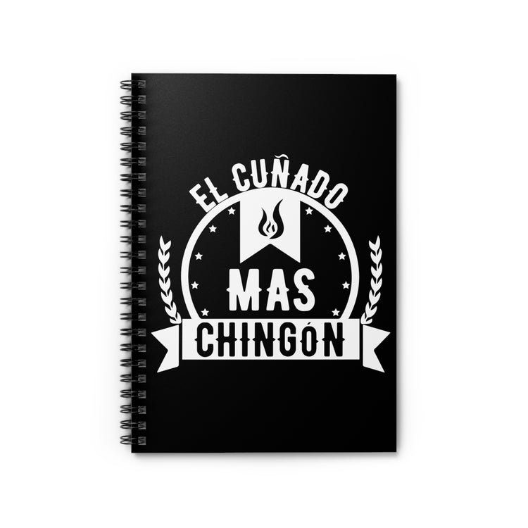 Humorous Mexican Kinship Wedding Funny Spanish Bachelors Quote Men Women T Shirt Spiral Notebook - Ruled Line