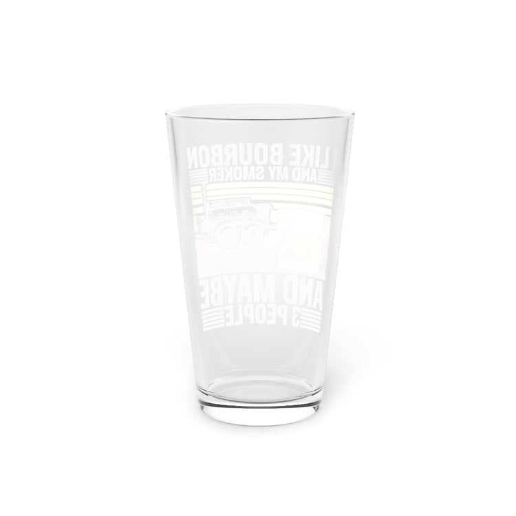 Beer Glass Pint 16oz  Novelty Bourbon Lover Grill Chefs Saying Gag