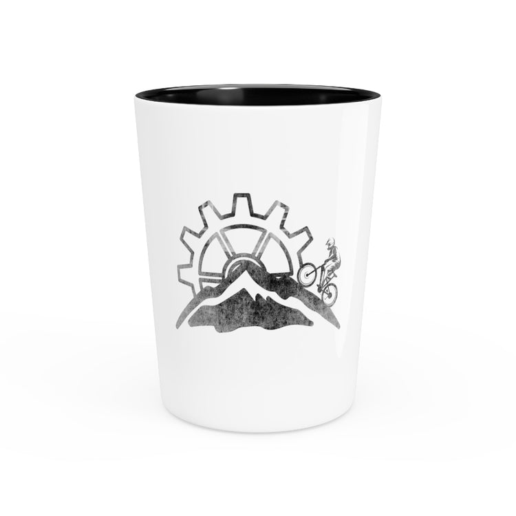 Shot Glass Party Ceramic Tequila  Novelty Nostalgic Hills Bicycling Riding Biker  Humorous Mount Pedaling Lover Men Women