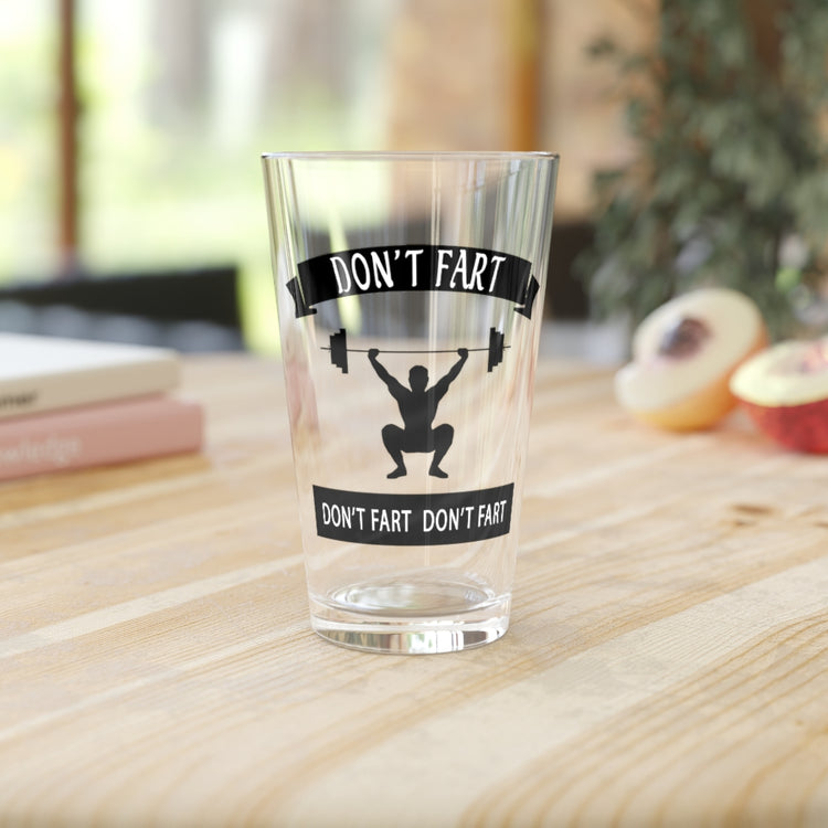 Beer Glass Pint 16oz  Funny Weightlifting Fitness Training Gift