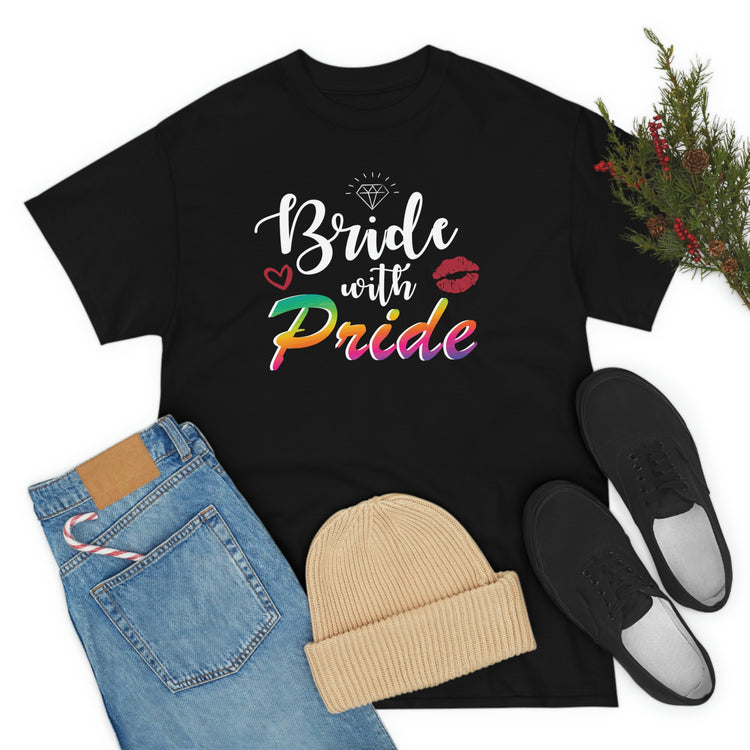 Humorous LGBTQ Bridal Appreciation Statements Graphic Puns Hilarious Supportive Bridesmaid Illustration Quote Black Shirt / White Print for