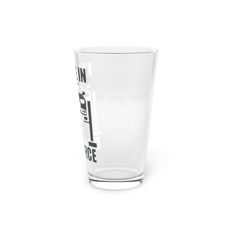 Beer Glass Pint 16oz  I'll Be in My Office Engine Piston Graphic