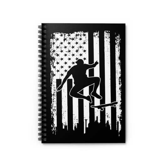 Spiral Notebook   Humorous Patriotic Nationalism Skateboarding Leisure Fan Hilarious Extreme