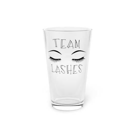 Beer Glass Pint 16oz Team  Lashes Gender Reveal Ideas | Maternity