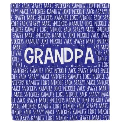 PERSONALIZED BLANKET FOR GRANDPARENTS AND PARENTS