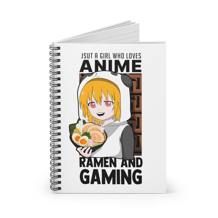 Spiral Notebook  Funny Retro Anime Sarcastic Statements Pun Women Men Manga Hilarious Gamers Sarcasm Animation Gags Sayings