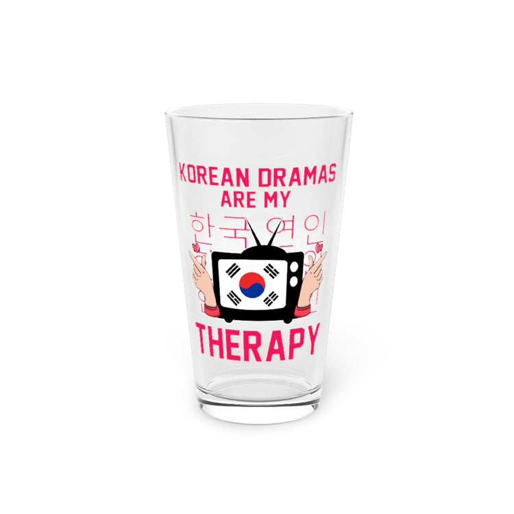 Beer Glass Pint 16oz Hilarious Korean Dramas Are My Therapist Television Shows Humorous Korea