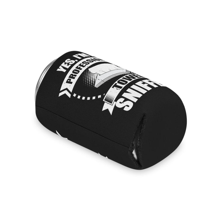 Beer Can Cooler Sleeve  Funny I'm a Professional Towel Sniffer Snif Test Enthusiasts Humorous Scent Expert Smell Occupation Quotes