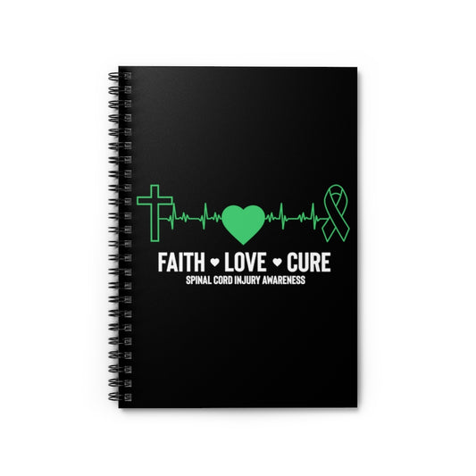 Spiral Notebook  Hilarious Spinal Cord Injury Awareness Sickness Fighter Humorous Spine Column Disorders Support Enthusiast