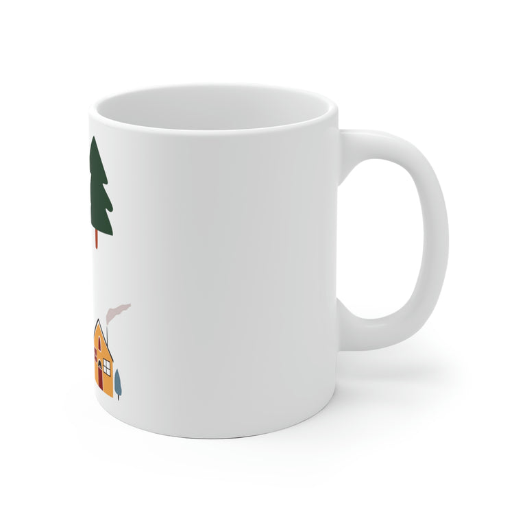 White Ceramic Mug Inspirational Celebrating Enthusiasts Holidays Graphic Motivational Christmastide