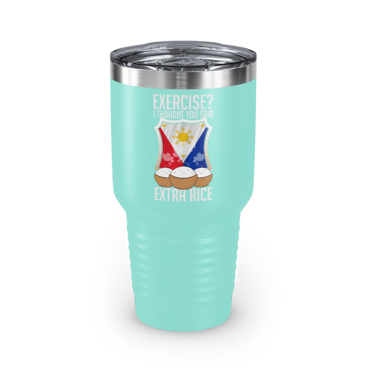 30oz Tumbler Stainless Steel Colors Hilarious Extra Foods Enthusiasts Pinoy Sarcastic Expression Humorous