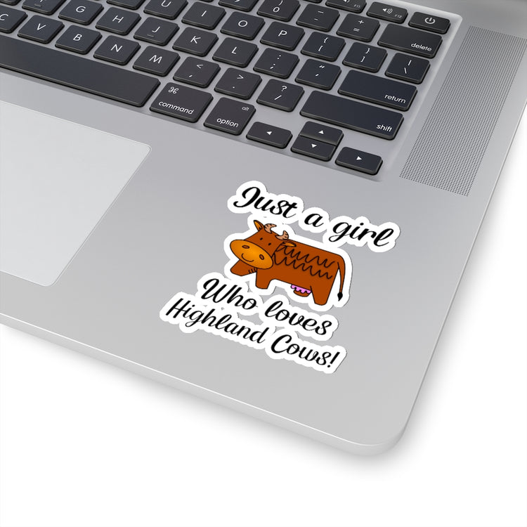 Sticker Decal Novelty Just A Girl Who Loves Cows  Funny Cattle Stickers For Laptop Car