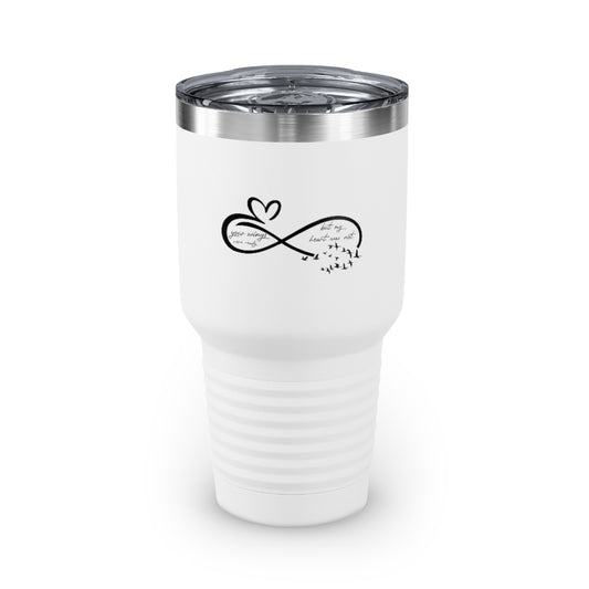 30oz Tumbler Stainless Steel  Colors Vintage Memorial Heart Love Sign Grieving Positivity Husband Retro Love